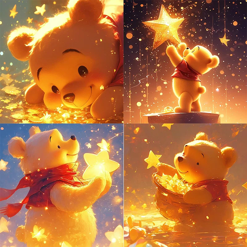 Winnie the Pooh 5D ručne vyrábané DIY Mosaic Diamond Painting Disney Cartoon Diamond Painting Kit