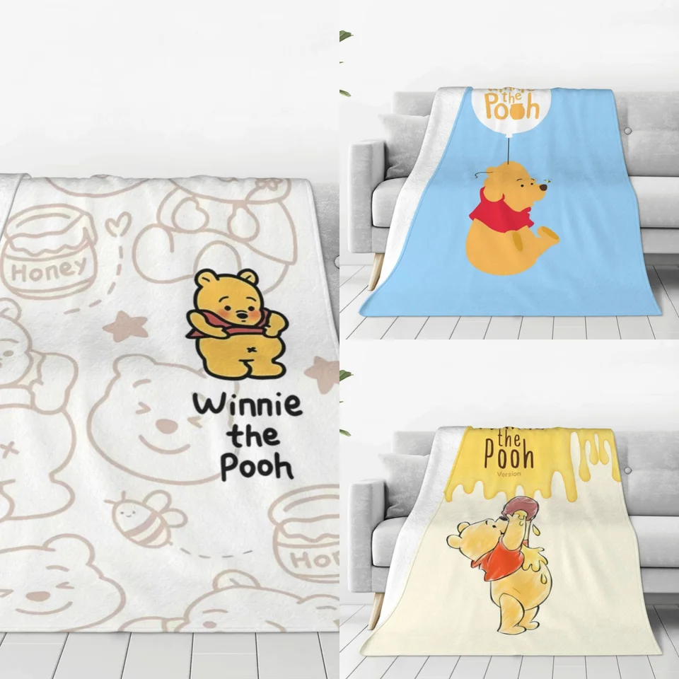 Winnie the Pooh prikrývka Kvalita Warm Mäkká podstielka hodí zimné dekoratívne gaučové stoličky vtipné posteľná posteľná posteľná bielizeň