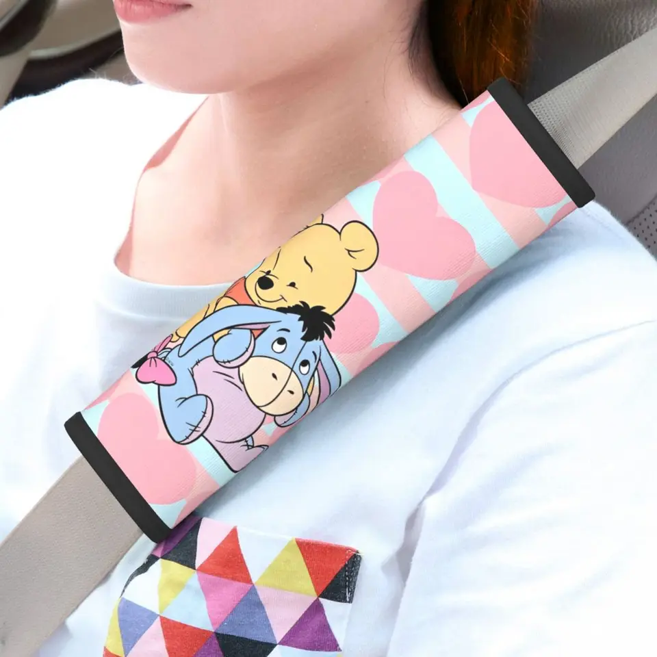 Winnie the Pooh Soft Auto Cover bezpečnostných pásov pre pohodlnejšiu jazdu 2 ks 2 ksedákovky pre všetky nákladné autá pre všetky autá