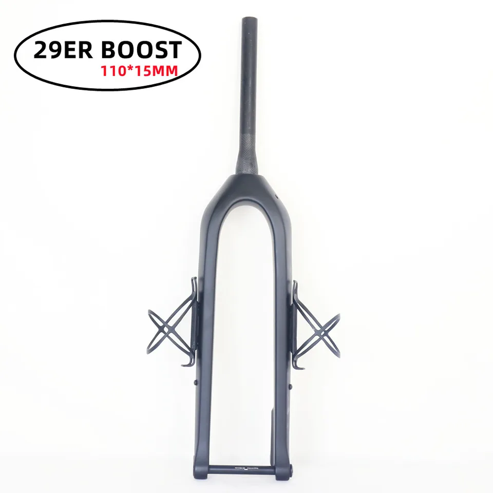 Winow aktualizovaný 29er MTB Carbon Fork 110*15 mm Boost Cross Country Mountain Bike Carbon Rigid Fork s vodnými klietkami