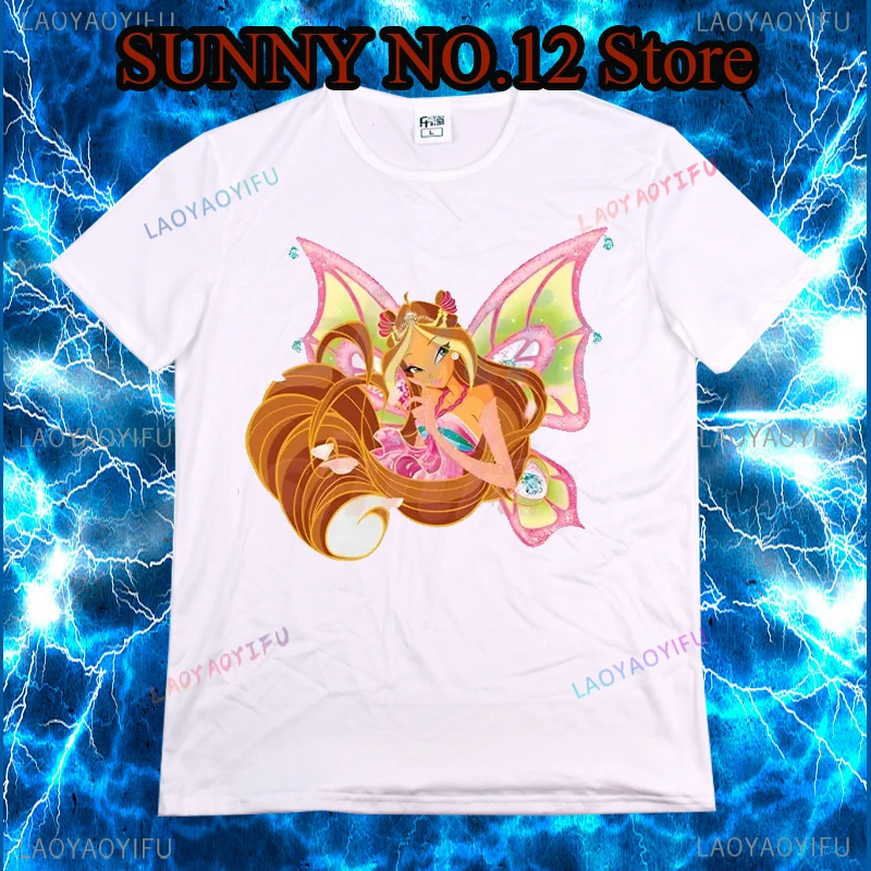Winx Butterfly Elf Dámske retro móda Ulzzang Tričko