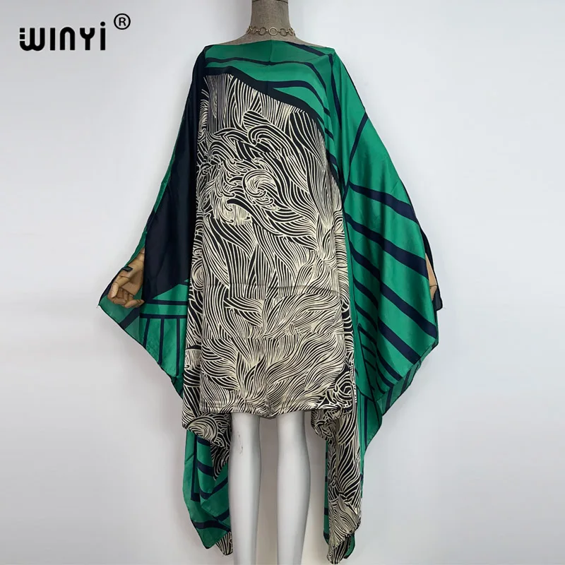 Winyi African Kaftan Beach Cover Up Beach Noste elegantné boho oblečenie plaviek oblečenie župan Prázdninové dámske vianočné oblečenie