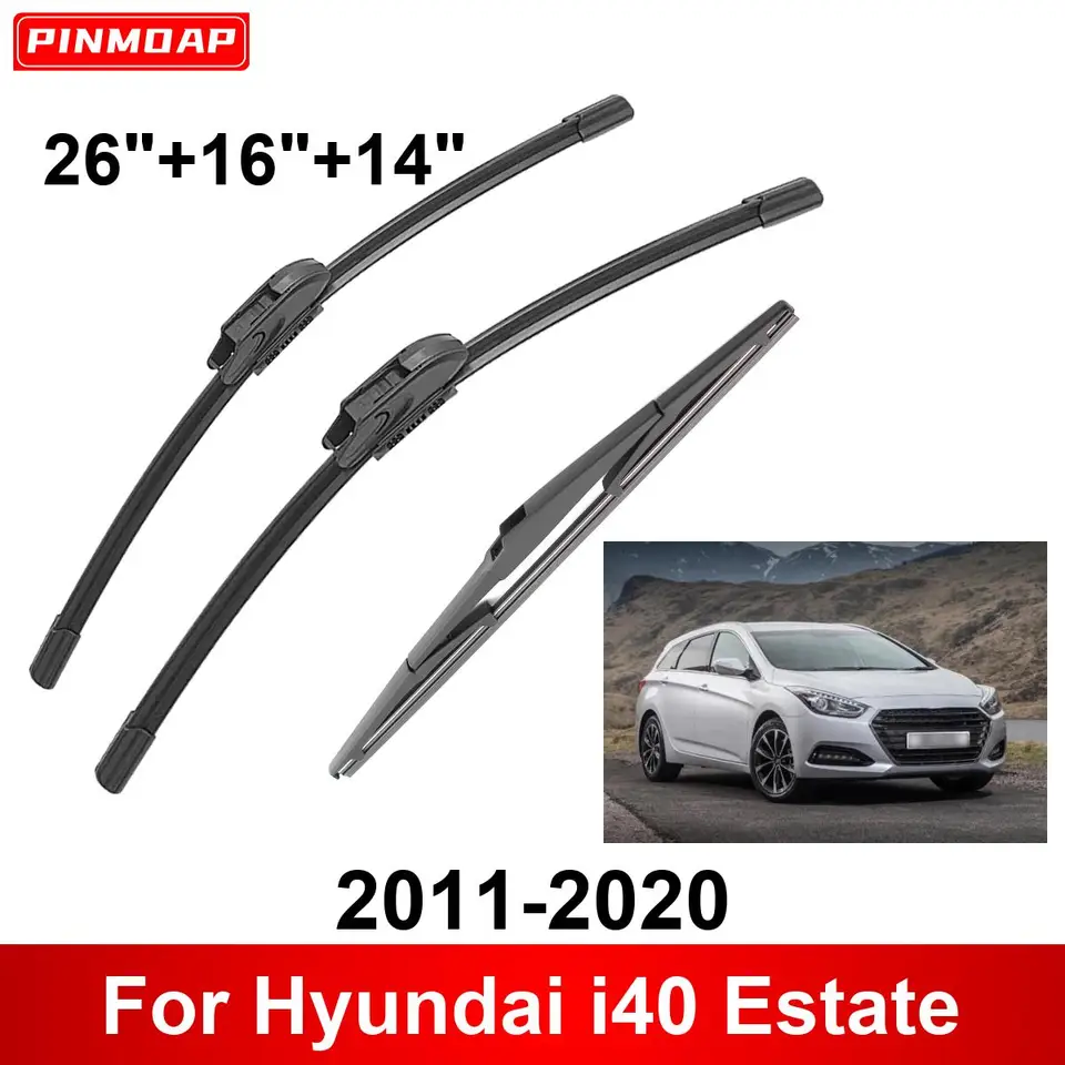 Wiper 3pcs Car pre Hyundai i40 Estate 2011-2020 predné zadné stieračky Blades Boses Automatické príslušenstvo 2011 2012 2013 2014 2015