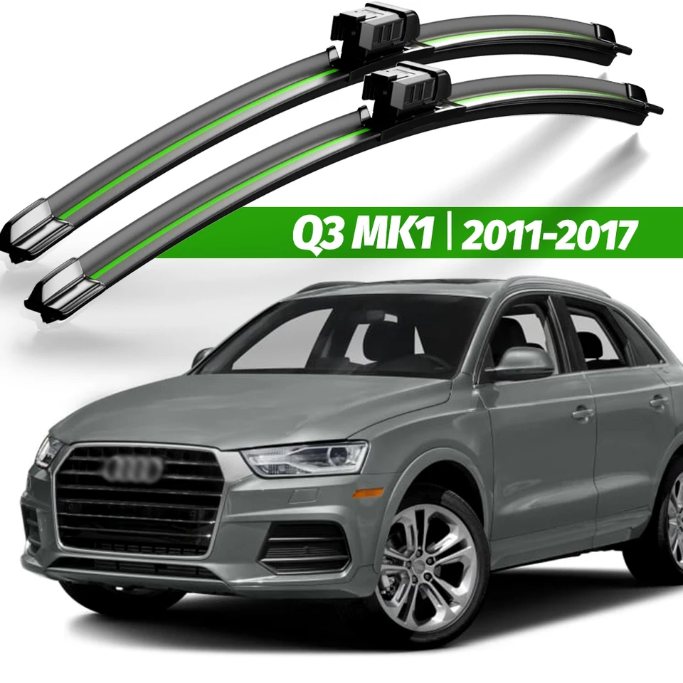 Wiper LHD Front Wiper Blades pre Audi Q3 2011 - 2017 2015 2016 2016 Černé sklo okna Dážďové kefy 24 