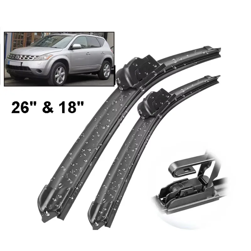 Wiper LHD predné stierač čepele pre Nissan Murano Z50 2002 - 2007 čelné sklo okna Dážďové kefy 26 