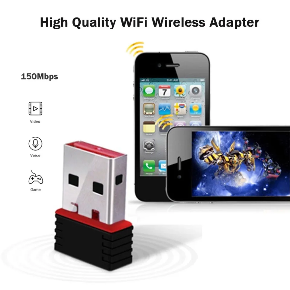 Wireless 2,4G 150M Mini USB WiFi sieťová adaptér WLAN IEEE802.11n RTL8188 MT7601 USB2.0 WIFI prijímač pre tablet PC