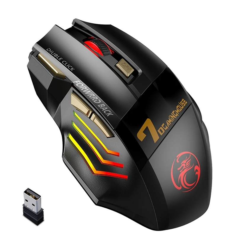 Wireless Gamer Mouse pre počítač 2.4g RGB Nabíjateľná herná herná myš Bluetooth USB myš tiché ergonomické myši