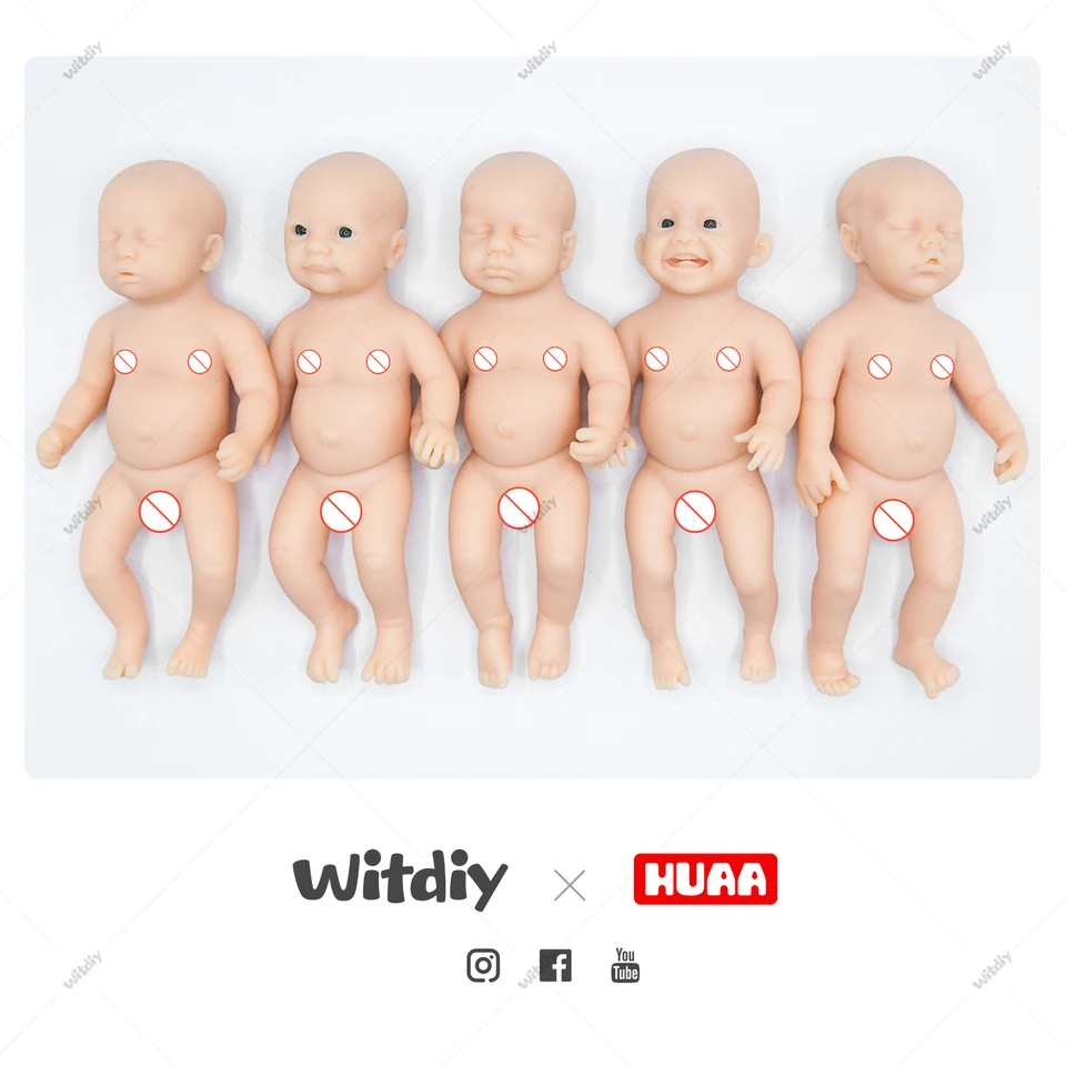 Witdiy 16 možností 16 cm /6,3 palca Nový silikón Reborn Doll bábika Nestretátená súprava /darček