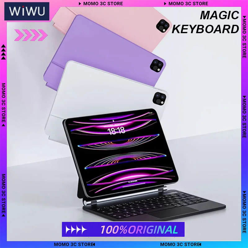 Wiwu Magic Keyboard Wireless Track Pad Keyboard pre iPad Air4 iPad Air5 Apple iPad Pro 12.9 Second Control Office PC Príslušenstvo