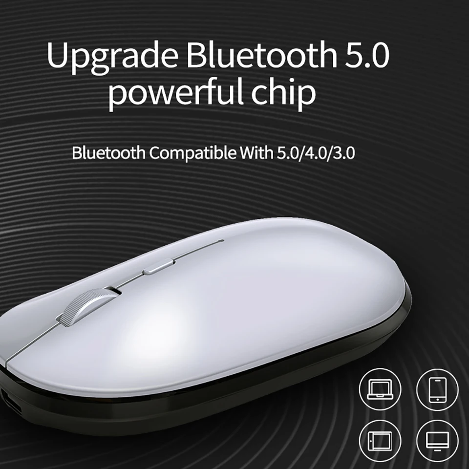 Wiwu najnovšia bezdrôtová myš pre notebook počítač Bluetooth 5.0 Mouse High Precision Rehargeble Bluetooth 2.4g USB Mouse