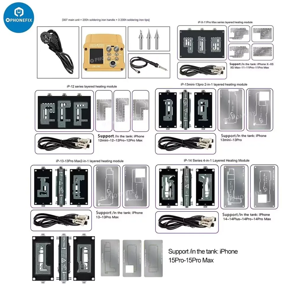 WL HT007 predhrievacia vykurovacia stanica na základnú dosku na výsadbu vykurovacieho stola pre iPhone 16 15 14 13 12 11 Pro Max