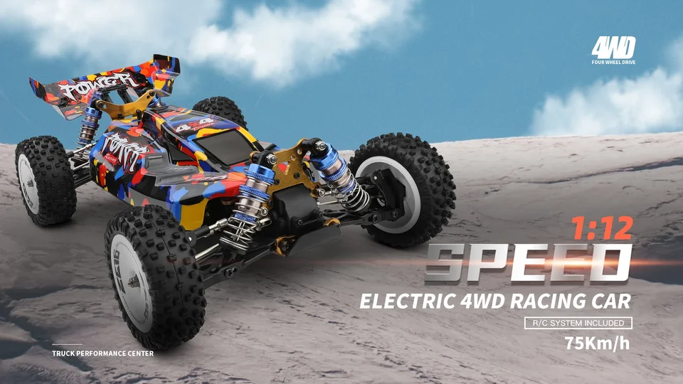 Wltoys 1:12 124007 124017 75 km/h 4WD Brushless Racing Auto Vysoká rýchlosť 2,4G diaľkového ovládania driftových hračiek pre kamión pre deti