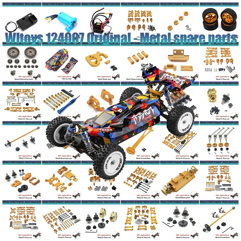 WLTOYS 144010 144002 124017 124019 124018 144001 124007 RC Časti vozidla UPDALENIE Kovová súprava hnací hriadeľ hriadeľ Rod Swing Arm Riadenie ramena