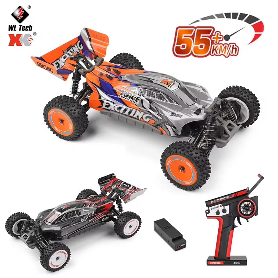 Wltoys RC CAR 1/12 124010 Racing Drift Drift Control Auta 4WD Off-Road Electric 55 km/h Drift Drift Dismote Control Detská hračka