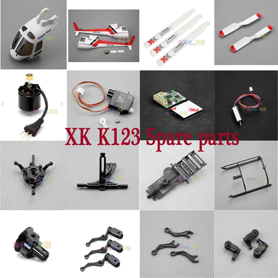 Wltoys XK K123 V931 AS350 RC VRAJKY NÁKLADNÉ ČASŤ MOTOROVÝCH SERVO VROKY