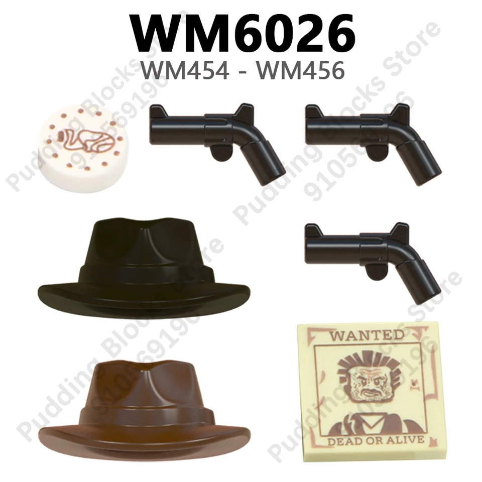 WM6026 DIY Model Action Figure WM454 WM455 WM456 Bloky Accessorie Dospelé deti Hračky Diorama Room Decoration Montessori Darček