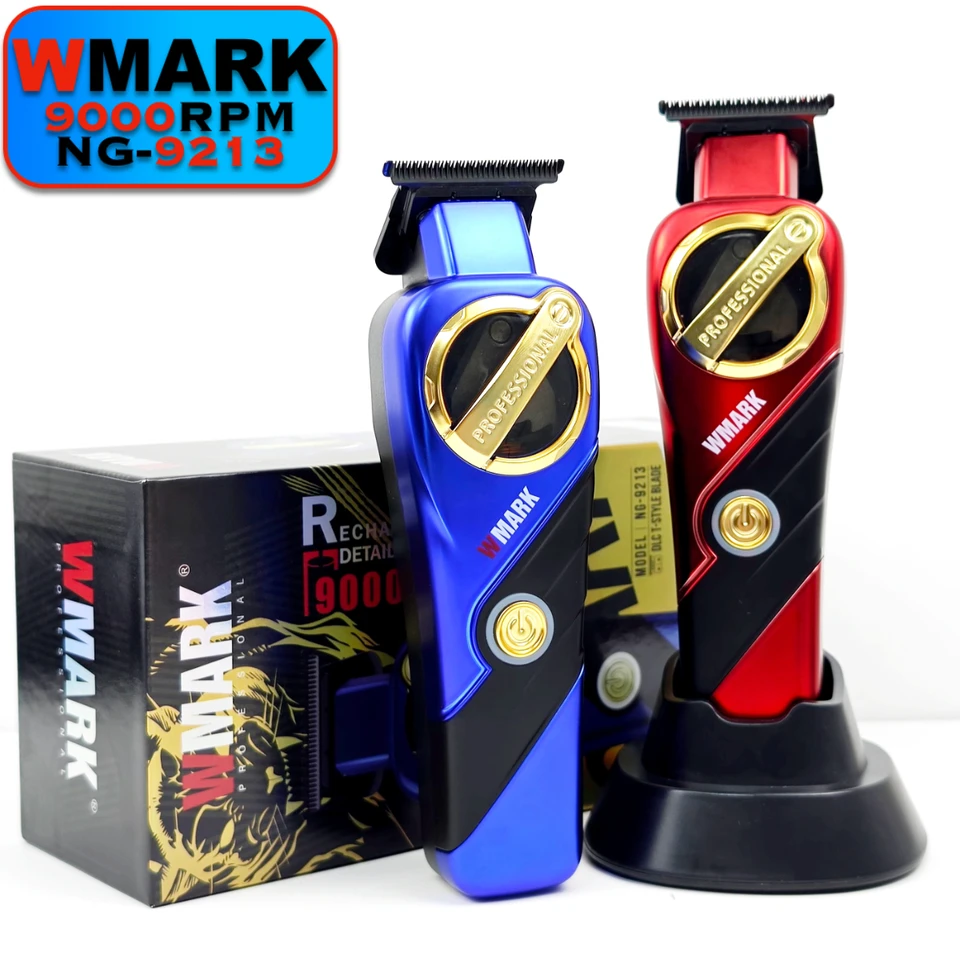 WMark NG 9213 Nový magnetický odpruženie Motor Professional Trimmer 9000RPM Pánska olejová hlava rezbárske holičstvo Nástroje na vlasy Clipper