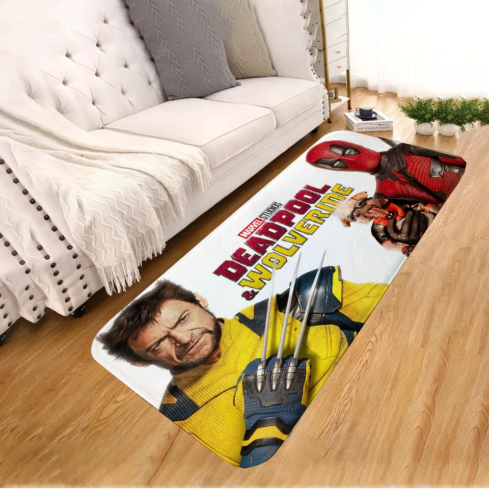 Wolverine a Deadpool kawaii koberec non smyk koberce rohožky rohož Mat Vstup do rohožky pre vstupné dvere Vitajte domov Vianoce