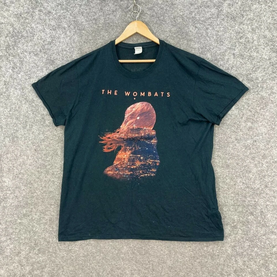 Wombats Band Tour Tour Mens Veľkosť xl čierny krátky rukáv Austrália 354.21