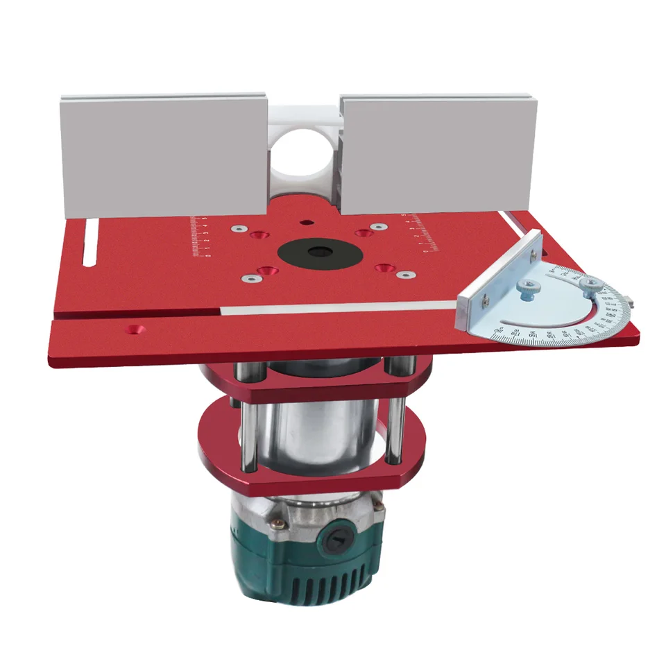 Wood Working Router Lift Kit Router Table Table Plate Hliník pre motory s priemerom 65 mm W/ pokosový rozchod vodiaci a držiak