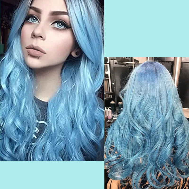 Woodfestival Syntetické vlasové parochne pre ženy zvlnené cosplay wig ombre ružová fialová fialová dlhá zelená čierna čierna žltá svetlo modrá červená