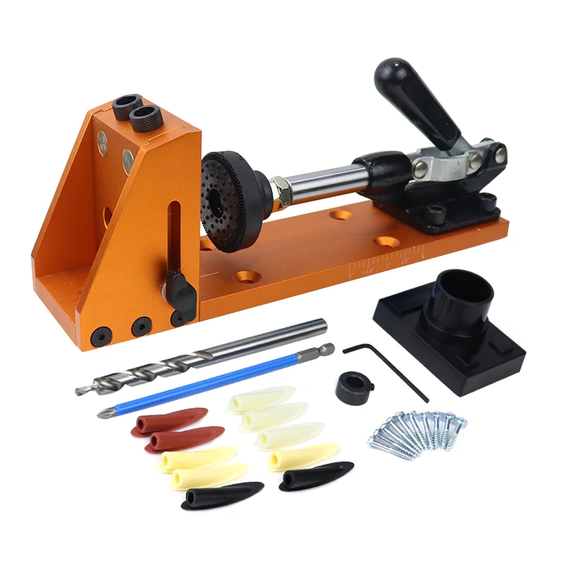 Woodworking Nadáčik s otvorom s otvorom s vreckovým jigom súprava s 9,5 mm vŕtací bit sprievodca