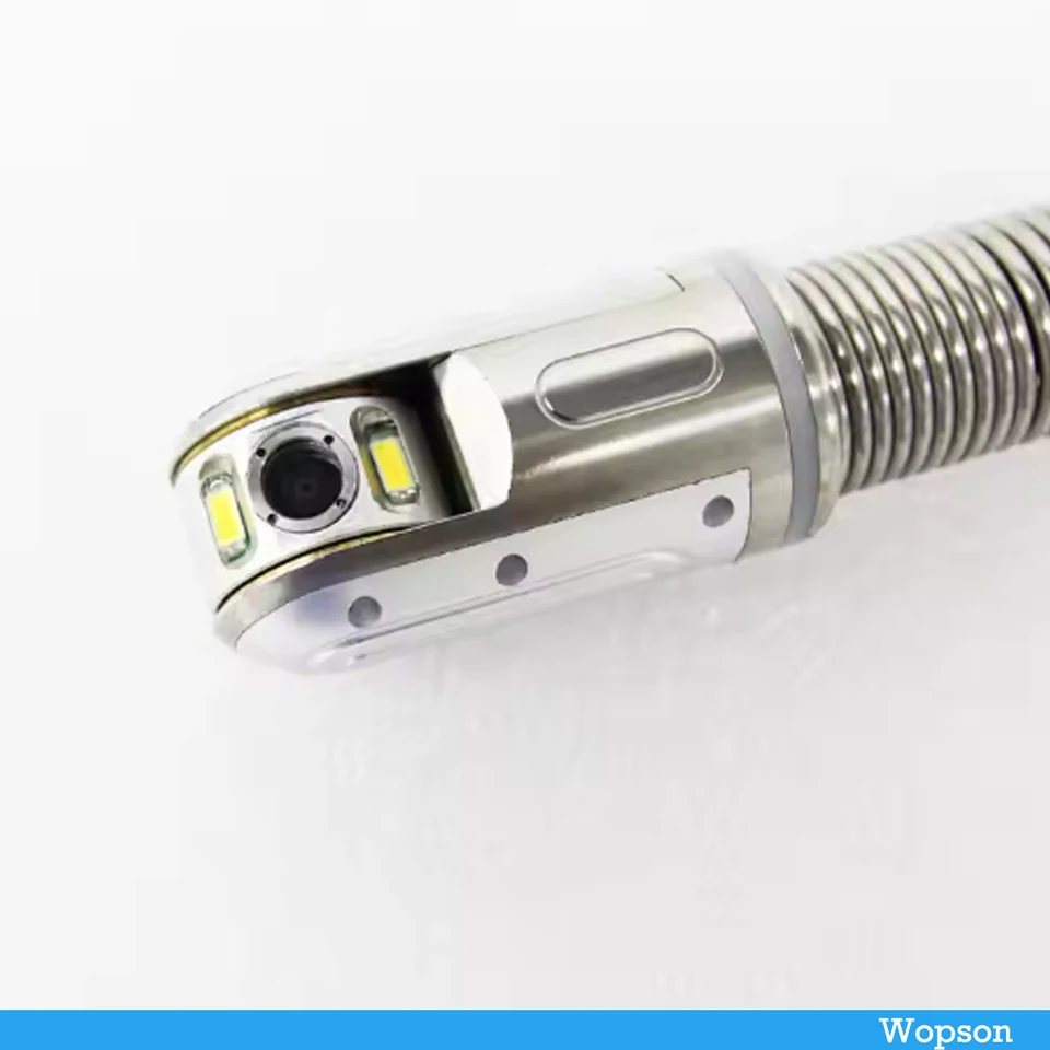 WOPSON 28*232 mm vysoký rozlíšenie 360 ​​Rotujúca hlava kamery pre potrubnú kontrolu kamery 12ks zvýrazňuje LED (biele) nastaviteľné nastaviteľné