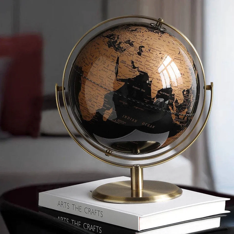 World Earth Globe Decor Geography Creative Home Dekoration Doplnky retro stolné glóbus moderný výskum výučba sveta mapa