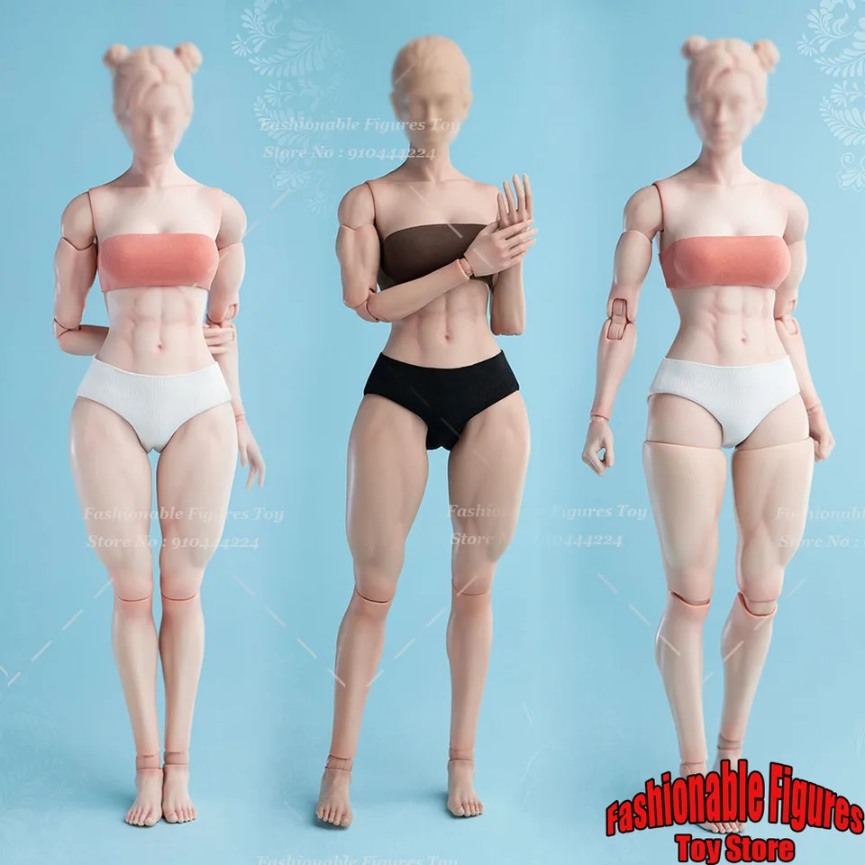 Worldbox AT206 1/6 ženských vojakov Body Sports Fitness Girl Svalové kĺbové telo bledé/ svetlo opálené pôsobenie s vymeniteľnými ramenami