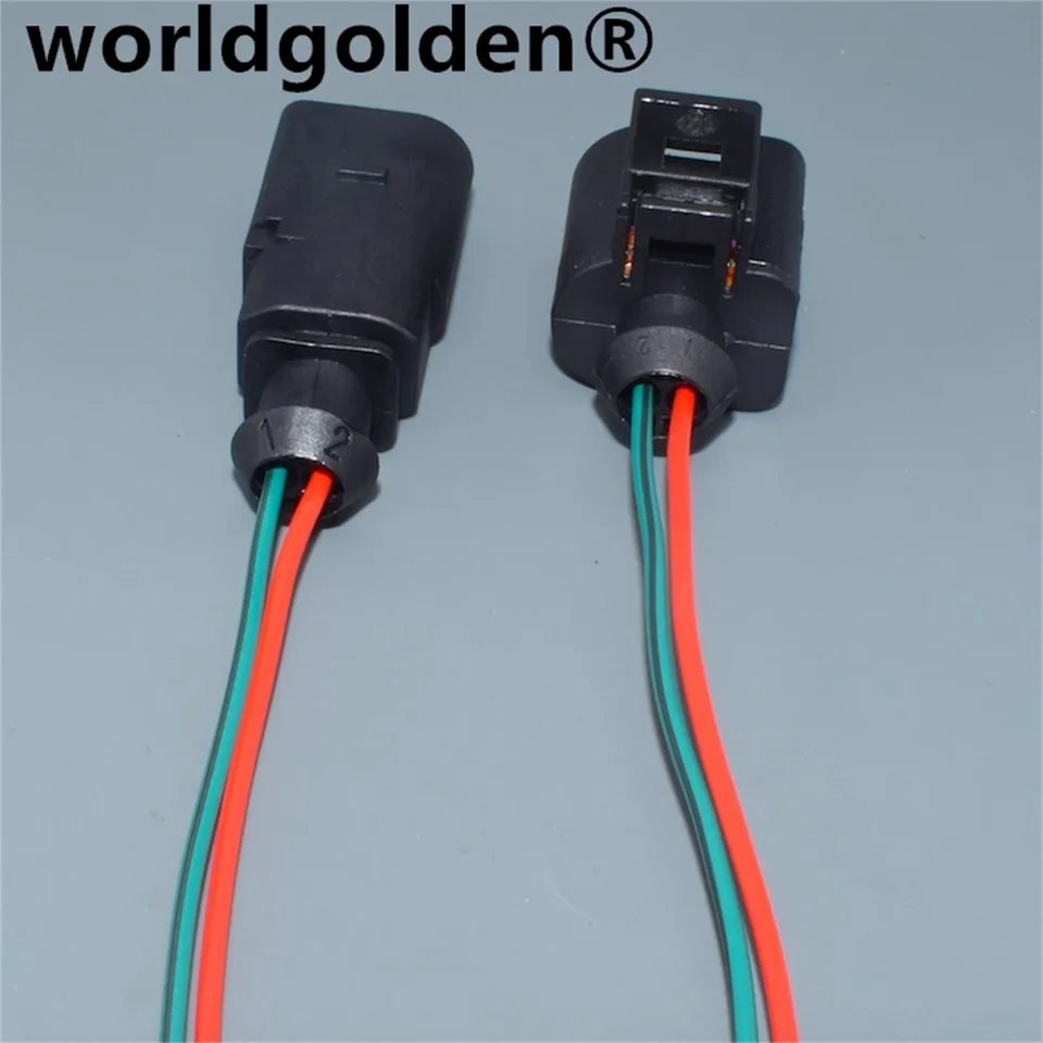 WorldGolden 2pin Auto 1J0973702 1J0 973 702 Konektor snímača Elektrická zástrčka 1J0973802 pre Audi VW SkoDa VAG Group 1J0 973 802
