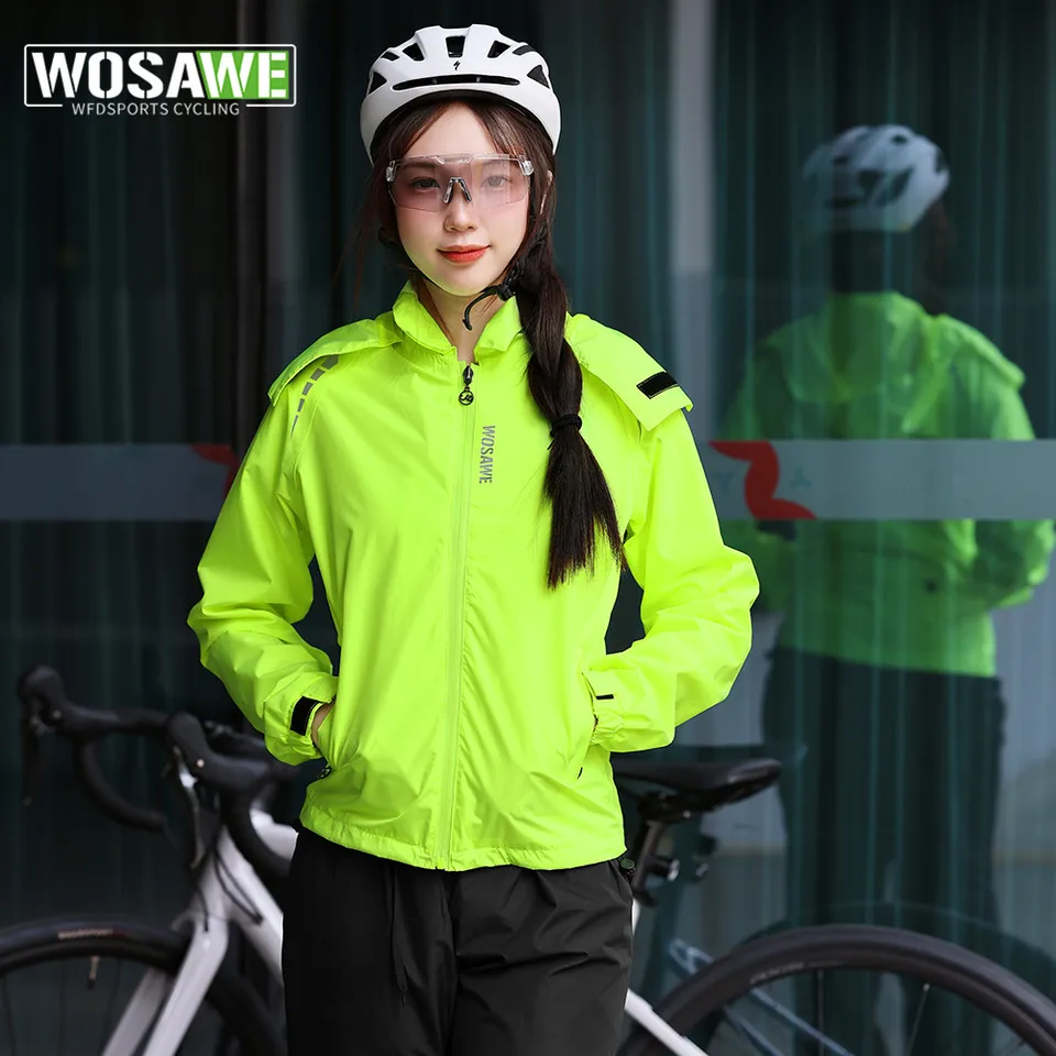 Wosawe Cycling Bunda Dámsky vetruvzdorodný vodotesný odev na horských bicykloch MTB Bicykel Wind Coat Sports Windbreaker