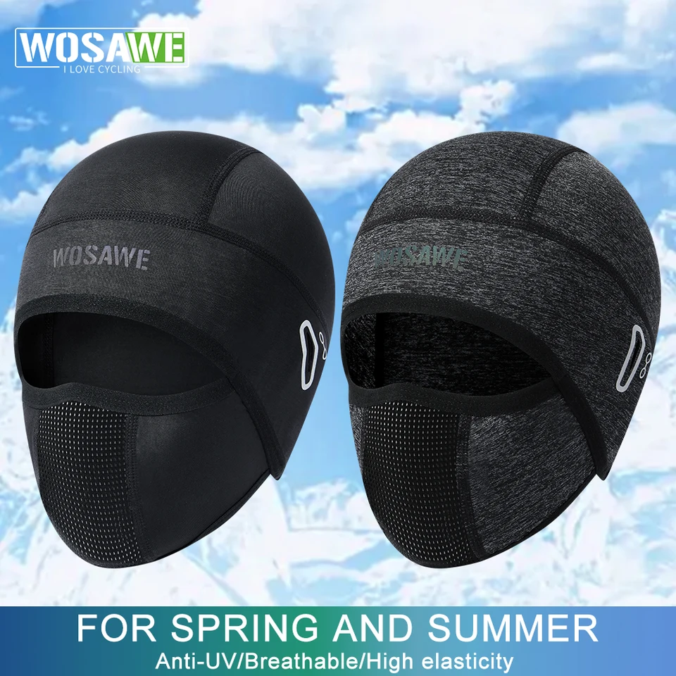 Wosawe Summer Priedušná cyklistická čiapka Anti-UV Balaclava Men Celá tvár Maska na bicykli Motocykl
