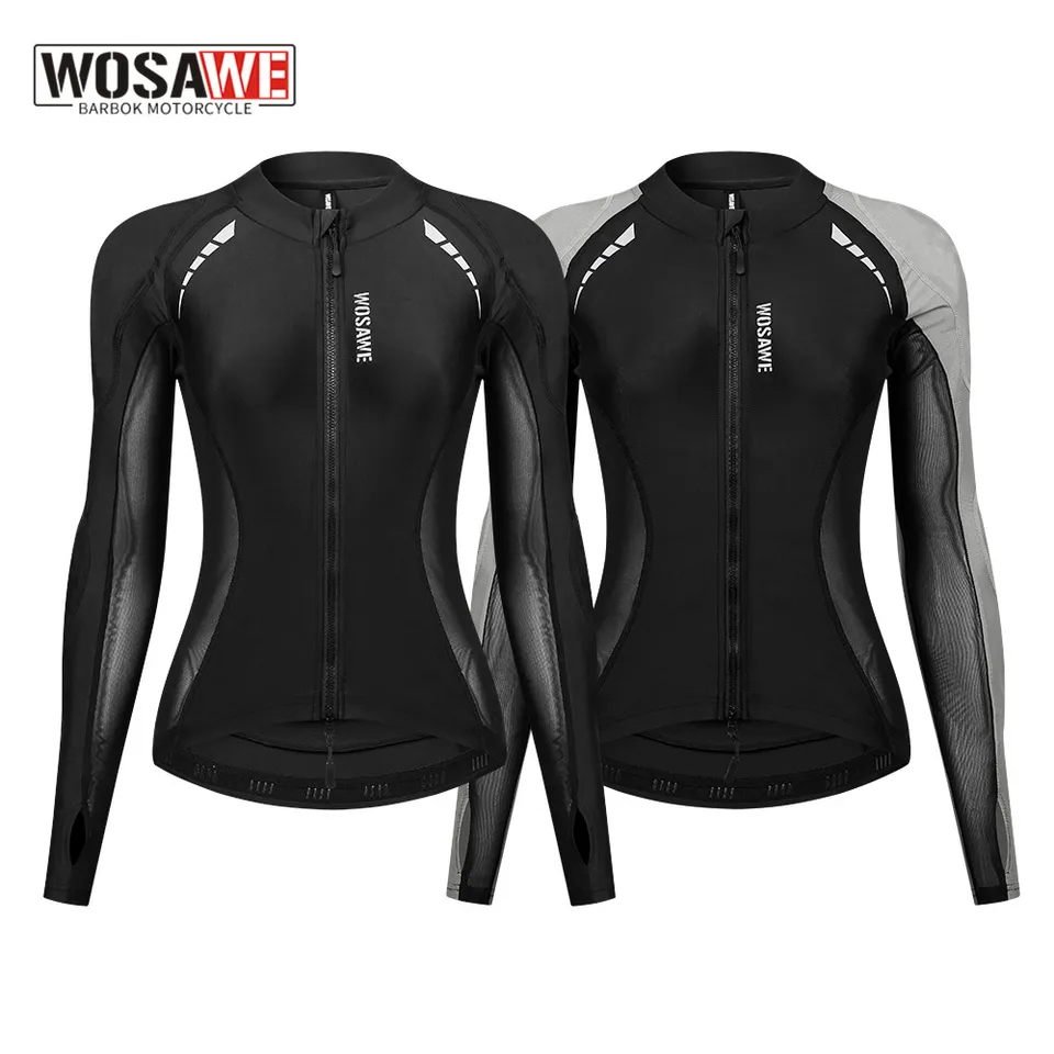 Wosawe Women Motocykel mäkké brnenie celé telo letné motorové lyžovanie Ochranná bunda Lady Motocross Racing Undershirt CE