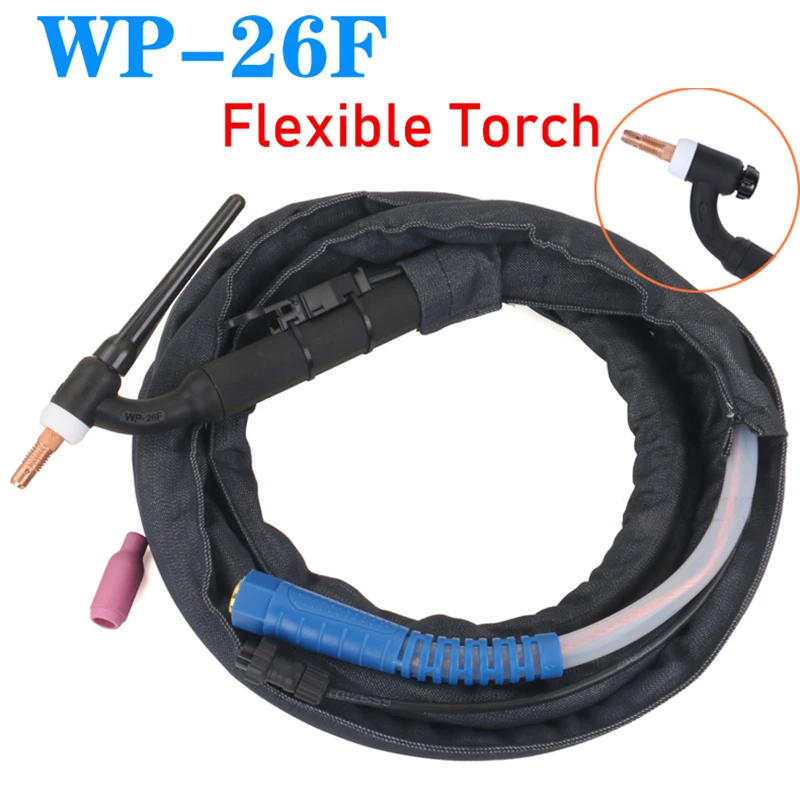 WP-26 SR-26F Flexibilné tig zváracie pištoľ M16 Kĺb spletená trubica Silikónová trubica argón ARC Zváracie horák Automatické zváranie