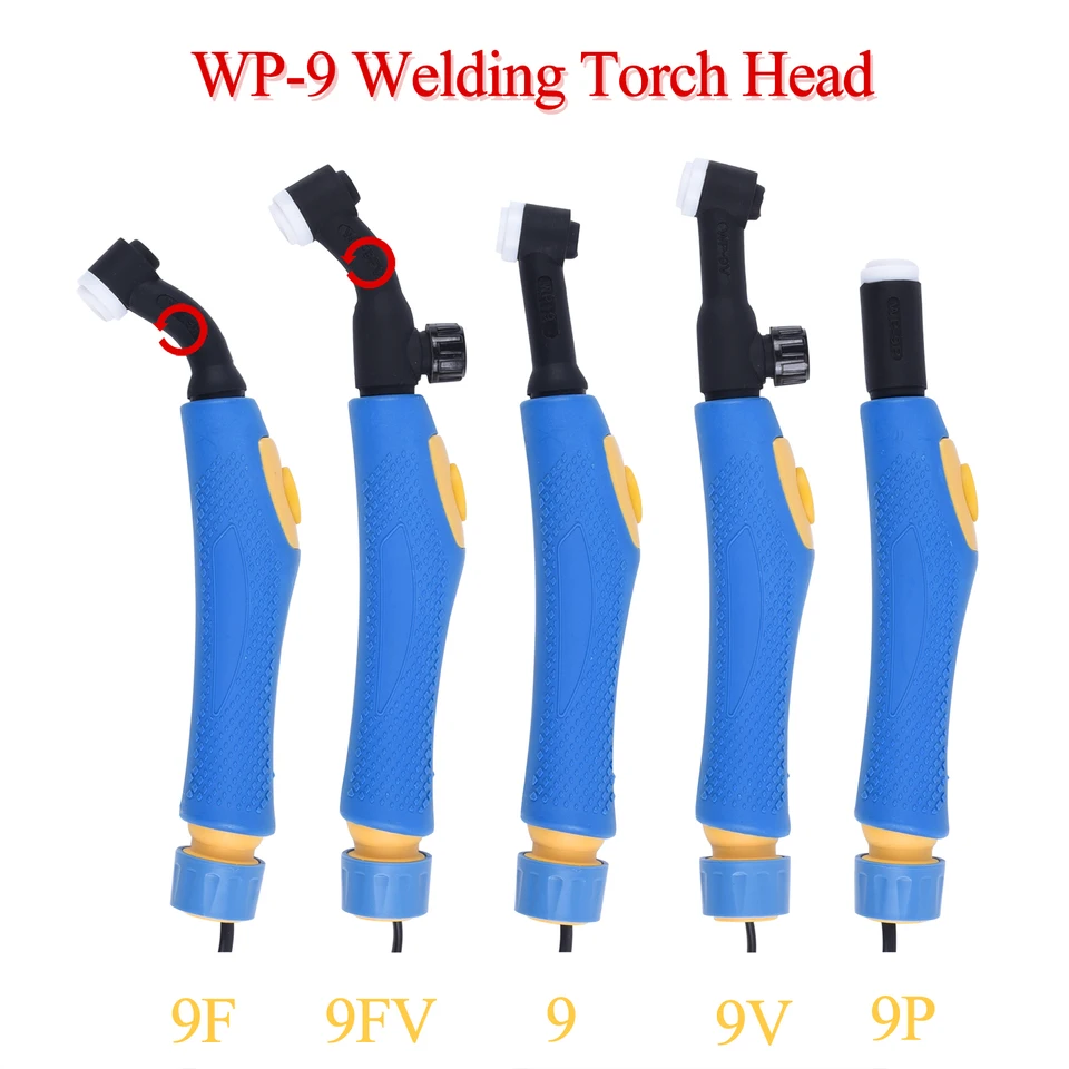 WP9 WP 9F 9F 9V 9FV 9P SR9 SR9F SR9V SR9FV SR9P TIG TORCH Vzduch chladená hlava Human Engineering Design Rotattable 125 AMP