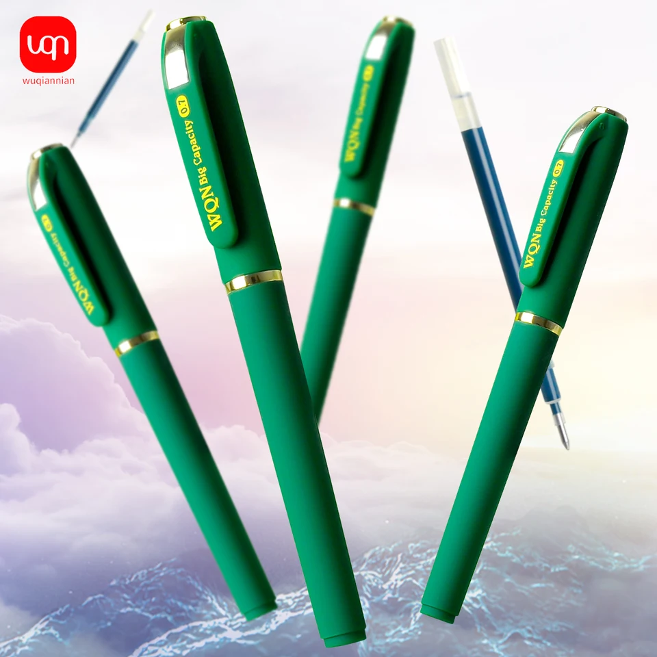 WQN 0,7 mm gélové perá zelené doplňovanie podpisov Pen Ballpoint Tip School Office Dodávky kancelárske potreby Zápis