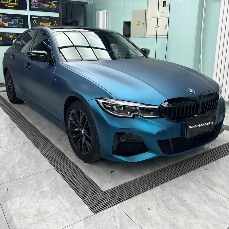 Wrapmaster 5m/10m/18m Easy Application Applicaping Matte Heavy Metal Midnight Blue Auto Wrap