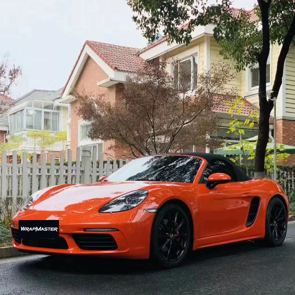 Wrapmaster 7,5 milióna samočistierskych automobilov Ochranný film Anti Scratch PPF TPU Lava Orange TPU-D2325