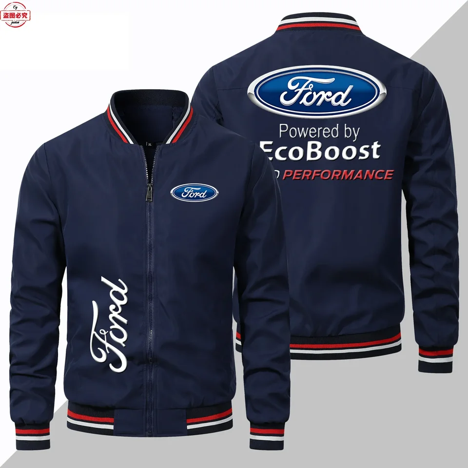 WRC RALLE FORD RACING CAR LOGO BANDEL LOA LOOD RÁBLO Pánske puzdro Bunda Ford Car Logo Bunda