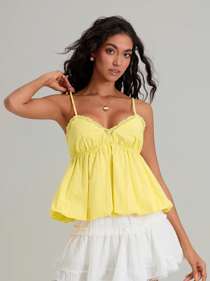 WSEVYPO Dámske elegantné letné letné camisole módy bez rukávov bez rukávov špagety špagety čipk