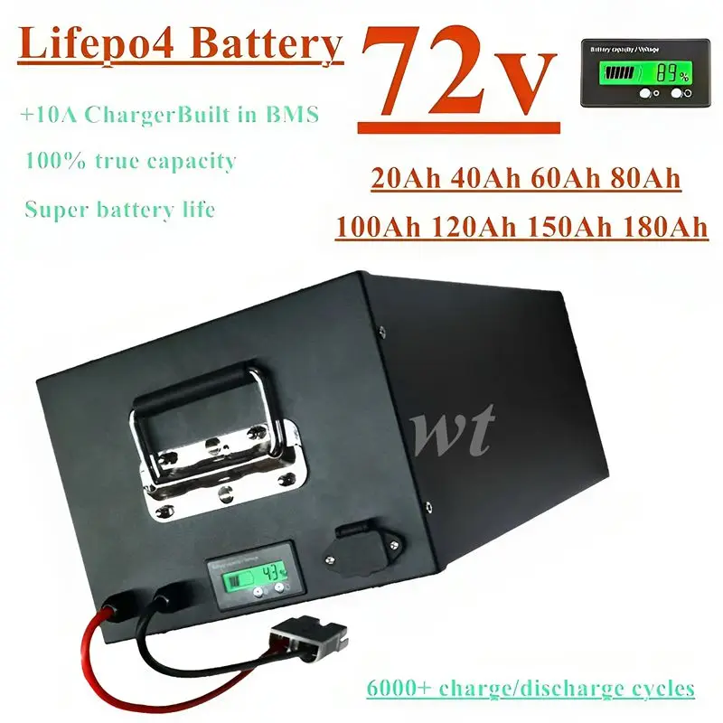 WT72V 20AH 40AH 60AH 80AH 100AH ​​120AH 150AH 180AH LIFEPO4 lítium batérie BMS pre Scooter Inverter EV Tricy CARAVAN EV EV