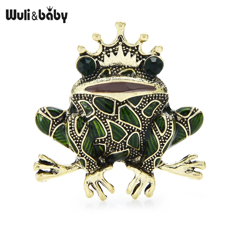 Wuli & Baby Green Crown Frow Broš