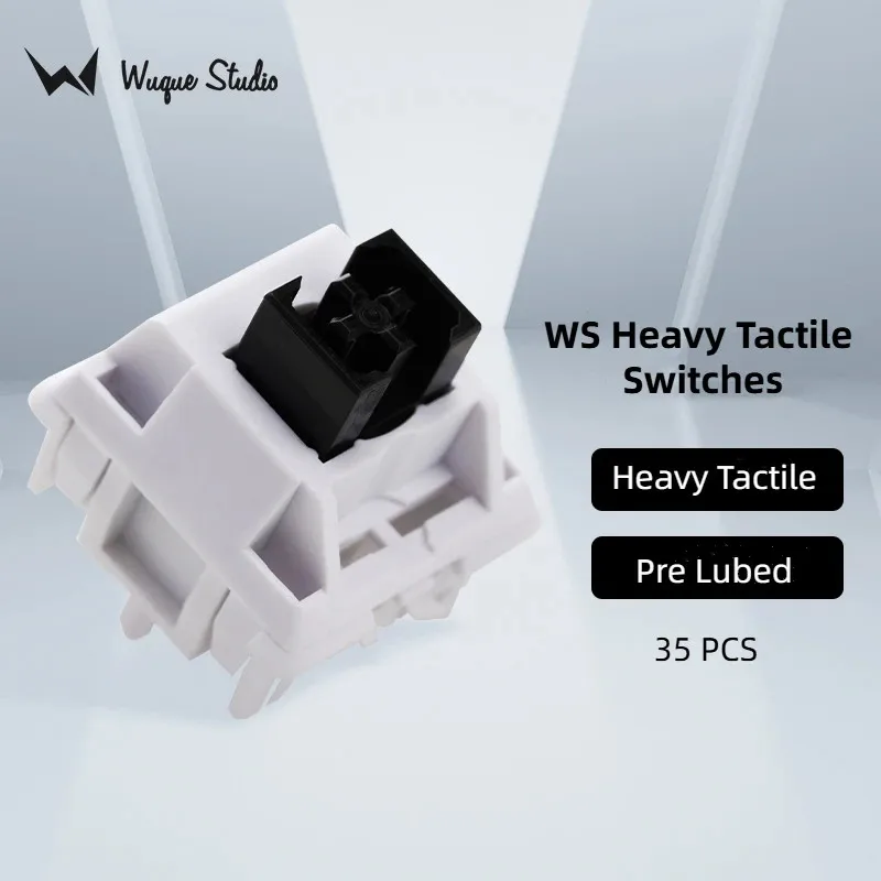 Wuquestudio WS prepínač ťažký hmatový feedbac POM kmeň nylonový kryt 5pin držiaka PCB pre mechanickú klávesnicu WS prepínač