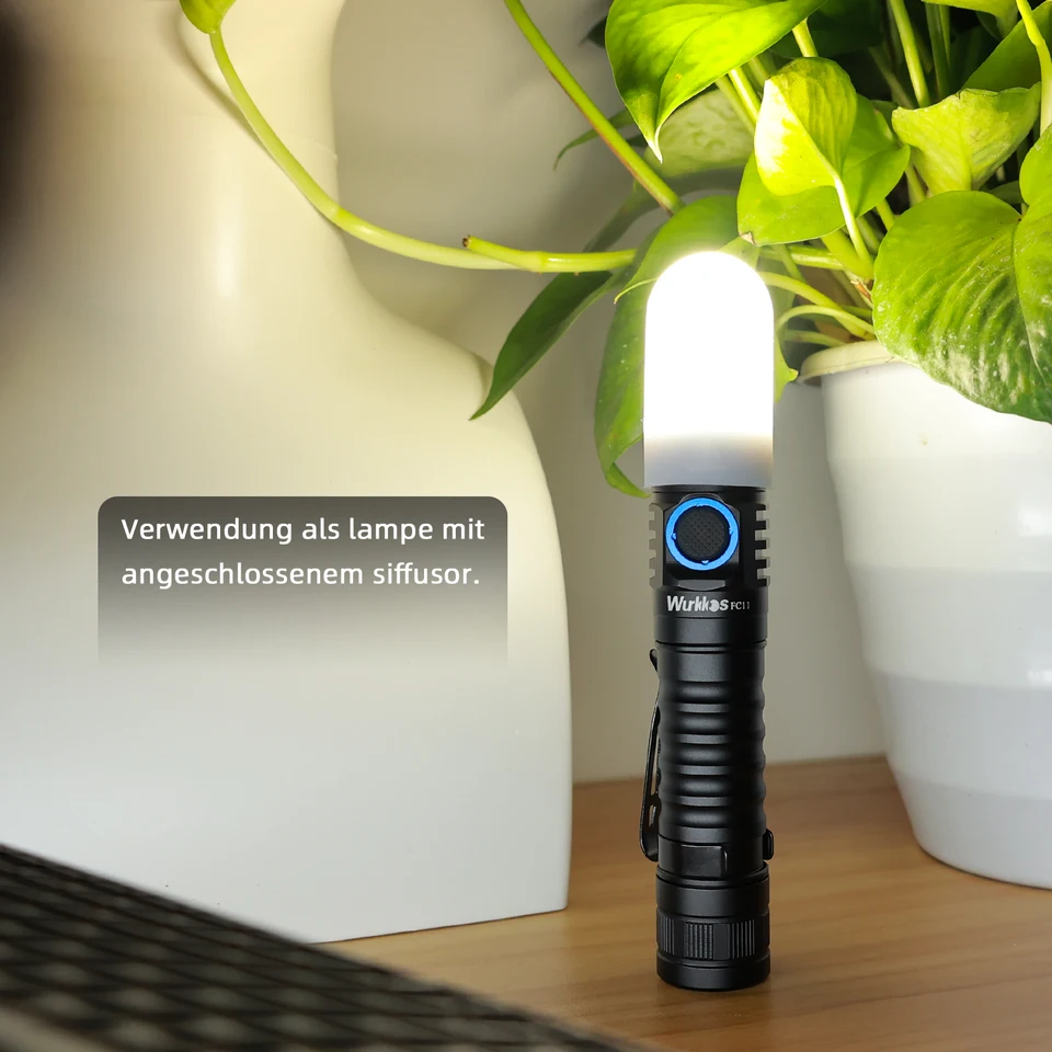 Wurkkos 2pcs biely difúzor pre kompozitné materiály FC11 FC12 Jasné a nie oslňujúce vnútorné čítanie turistického stanu osvetlenia stanu