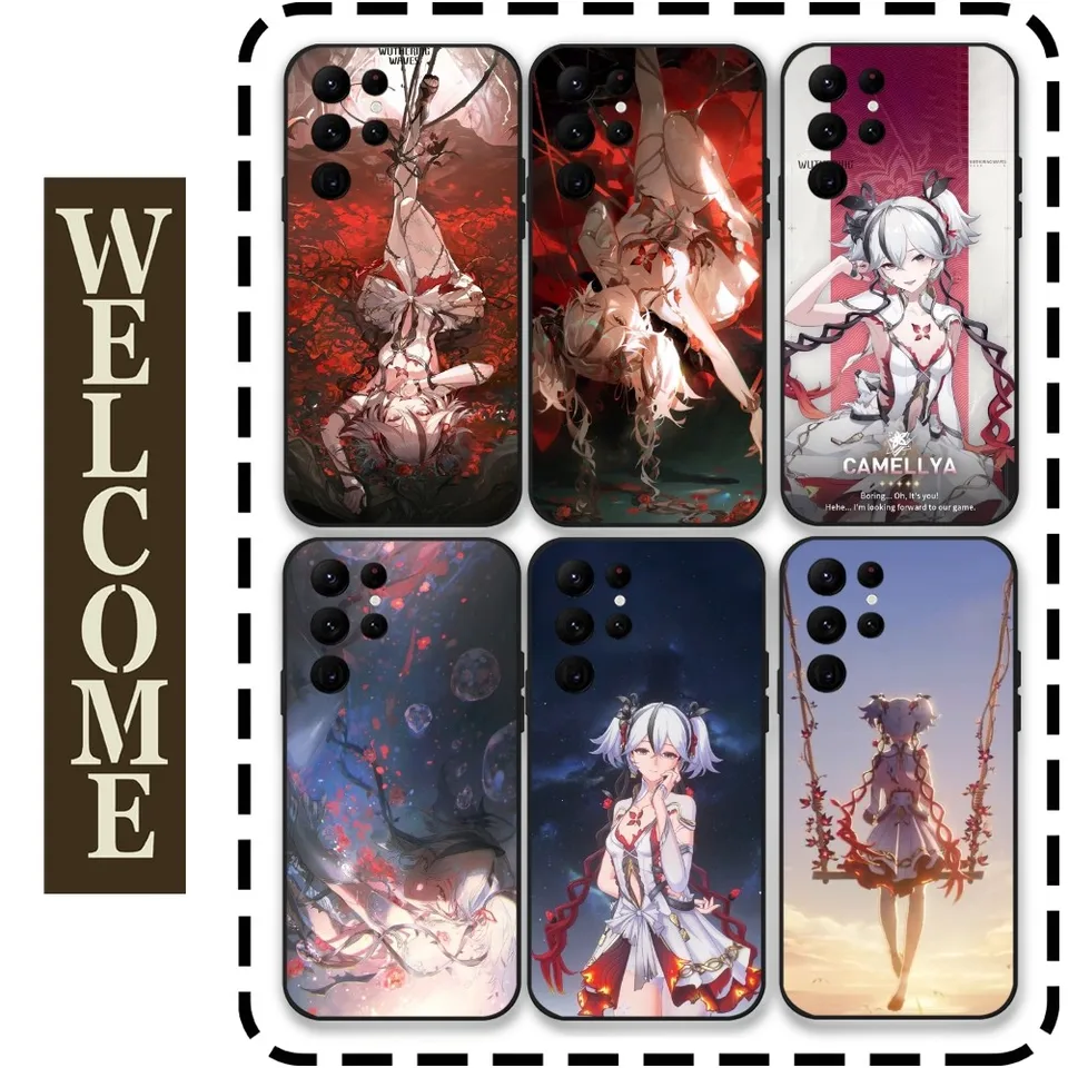 Wuthering Waves Camellya Telefón puzdro pre Samsung Galaxy S24 Ultra S22 S23 Ultra S21 S20 5G Protect Silikone TPU Funda