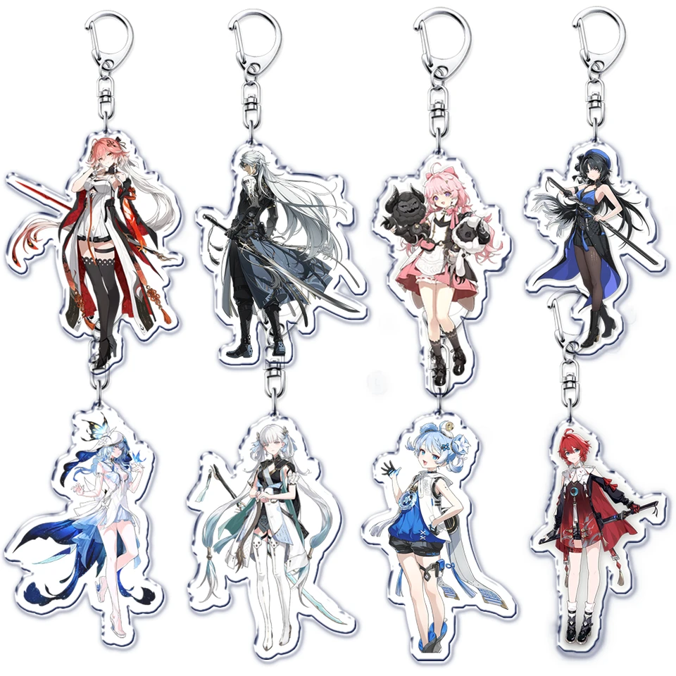 Wuthering Waves Postavy Klávesnice pre doplnky Bag Game Ring Keyrings Jewelry Gacha Jiyan Gaming Gamer Fanúšikovia Fanúšikovia Darčekov