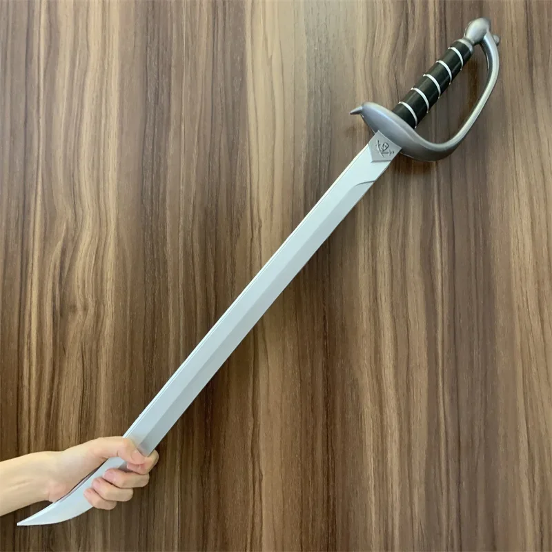 WW Cosplay pirátsky nôž Silver Ver. Pirátsky kapitán nôž Pirate Sword Prop Weapon Role Hrá sa cos Thunder Ghost nôž pu zbrane