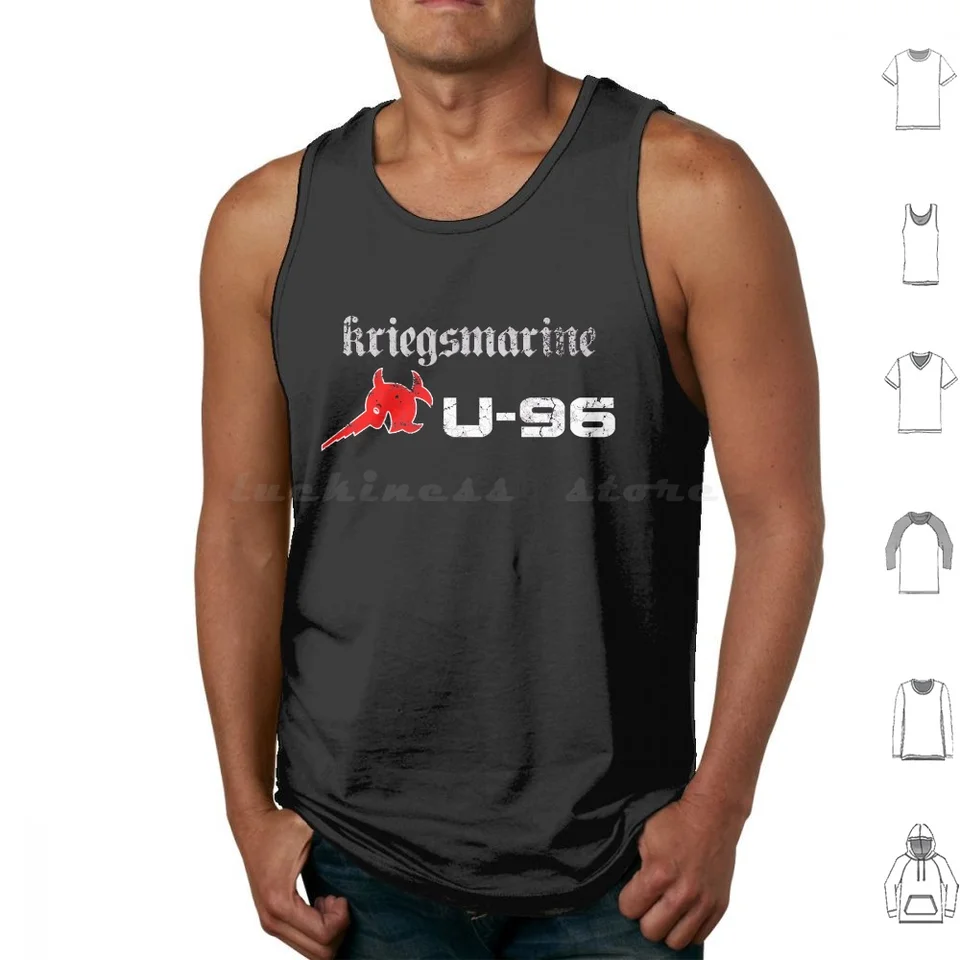 WW2 Nemecký Kriegsmarine U-96 The Smaging Sawfish Tank Tops Tlač bavlny U 96 u čln nemecký das topánka WW2 Kriegsmarine
