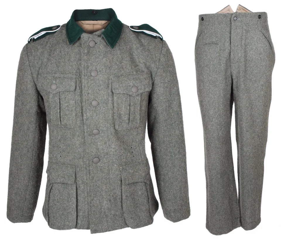 WWII WW2 German 1936 M36 Em Wool Field Tunic & Tousers Vojenská uniforma