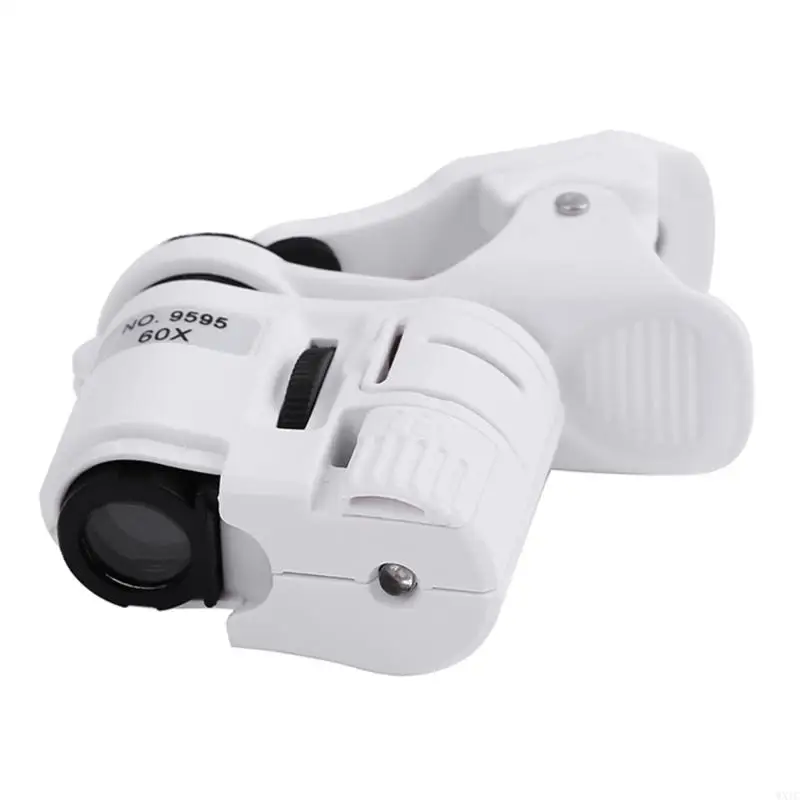 WXTC 60X LED klip Loupe Microscope s šperkami a starožitnosťou UV meny a starožitnosťou